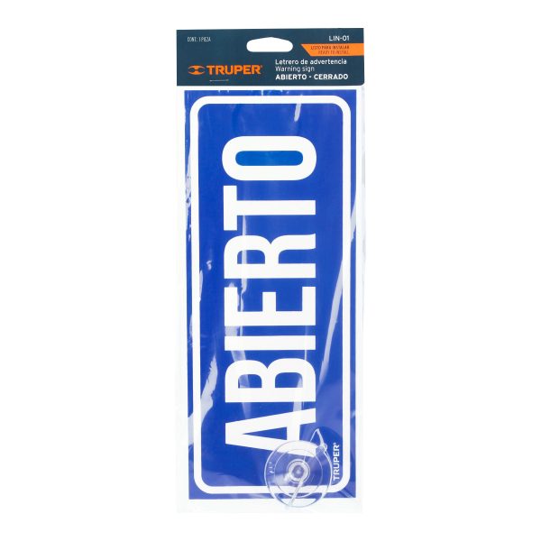 18239 - Letrero de señalización 'ABIERTO/CERRADO', 28 x 12 cm