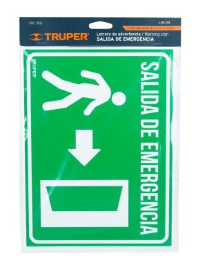 18348 - Letrero de señalización 'SALIDA DE EMERGENCIA', 21 x 28 cm