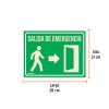 18348 - Letrero de señalización 'SALIDA DE EMERGENCIA', 21 x 28 cm