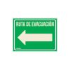 LIN-06.jpg 18369 - Letrero de señalización 'RUTA EVACUACIÓN IZQUIERDA',21x28 cm