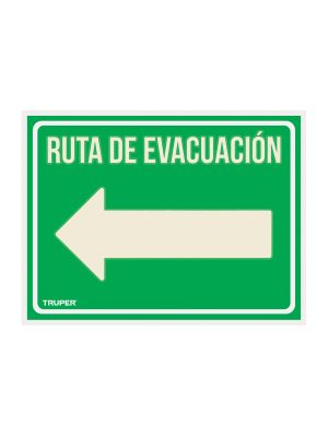 LIN-06.jpg 18369 - Letrero de señalización 'RUTA EVACUACIÓN IZQUIERDA',21x28 cm