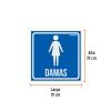 18478 - Letrero de señalización 'DAMAS', 19 x 19 cm, Truper