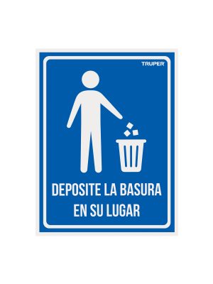 LIN-12.jpg 18529 - Letrero señalización'DEPOSITE LA BASURA EN SU LUGAR',21x28cm