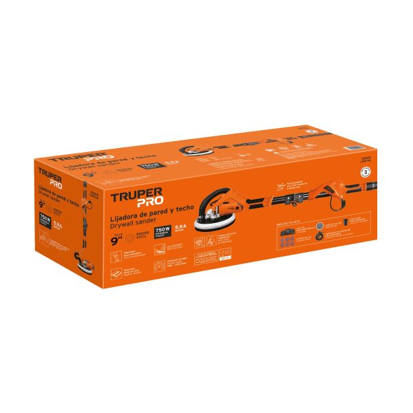 103670 - Lijadora de pared y techo 9' 750 W, profesional, Truper