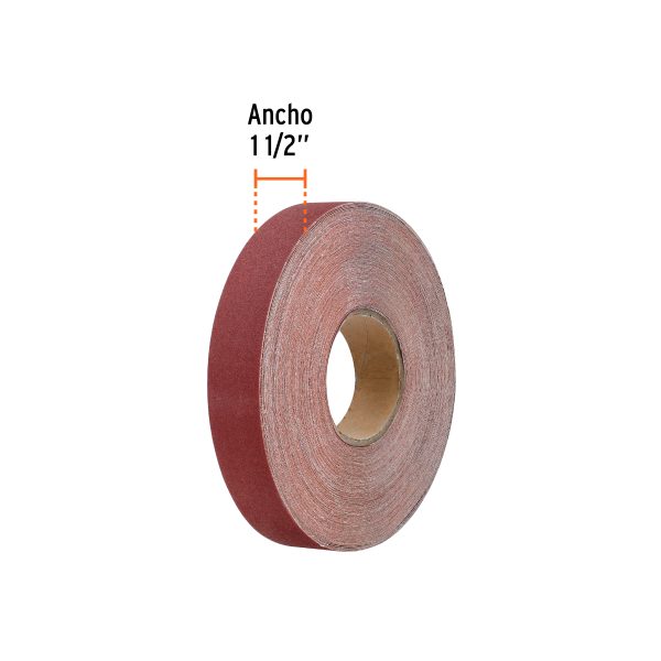 11663 - Rollo de 45 m de lija para plomero grano 120 ancho 1-1/2'