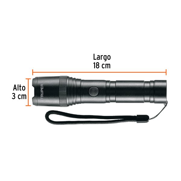 101330 - Linterna LED recargable, de aluminio, 420 lm, TRUPER