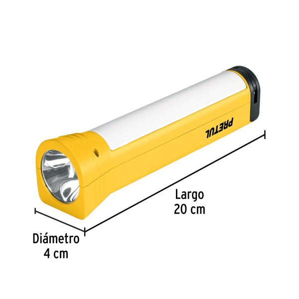 26070 - Linterna plástica de LED, 100 lm, recargable, PRETUL