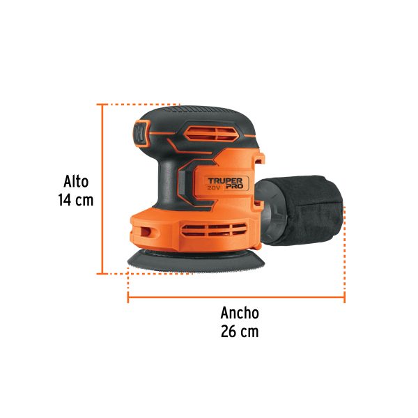 103261 - Lijadora roto-orbital 5', 20V, sin accesorios, PRO
