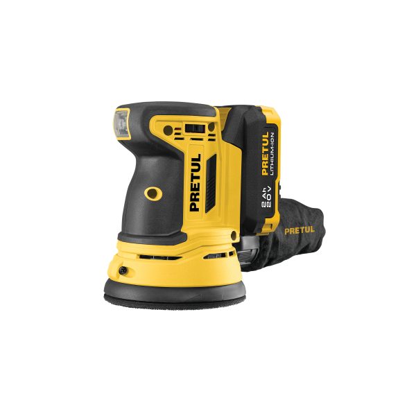 28271 - Lijadora roto-orbital 5', 20V, 1 batería 2Ah, PRETUL