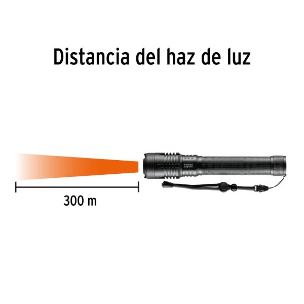 16779 - Linterna LED recargable, de aluminio,2,000 lm, TRUPER EXPERT