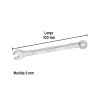 21900 - Llave combinada 6 mm x 100 mm de largo, Pretul