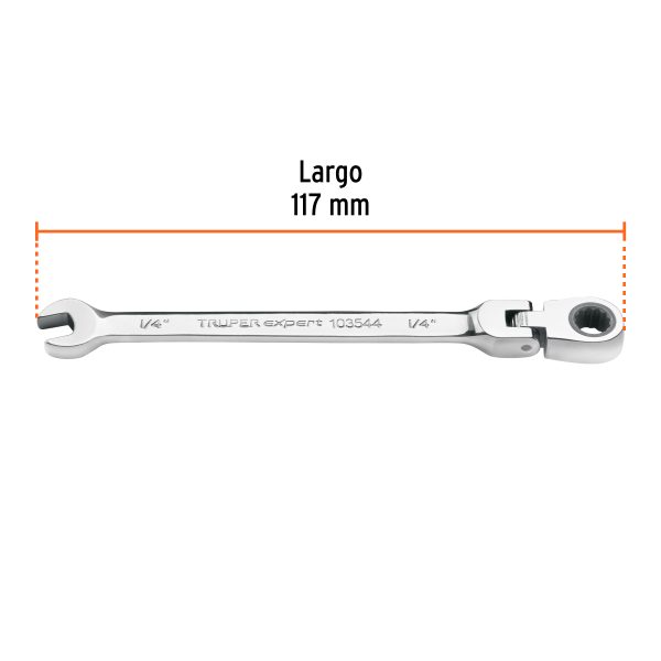 103544 - Llave combinada con matraca 1/4' flexible, Expert