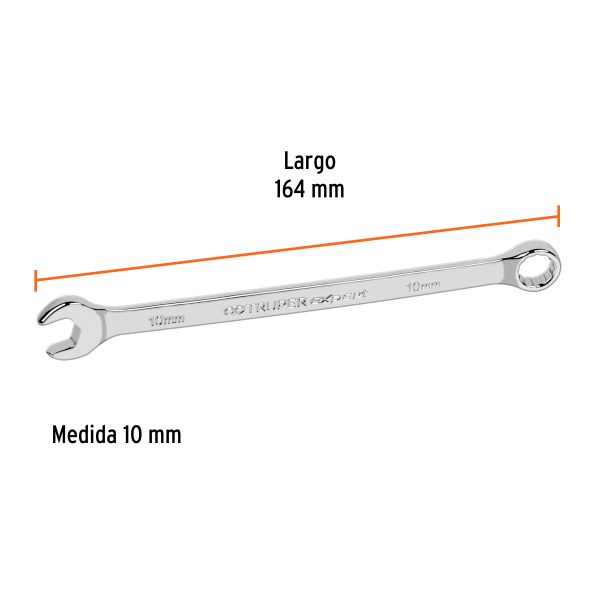 15614 - Llave combinada extralarga 10 mm x 164 mm de largo, Expert
