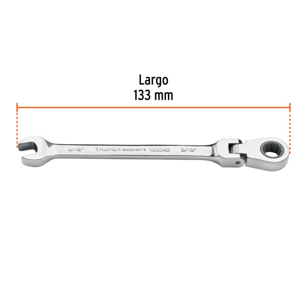 103545 - Llave combinada con matraca 5/16' flexible, Expert