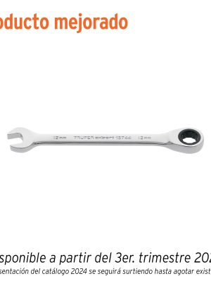 15744 - Llave combinada con matraca 12 mm x 166 mm largo, Expert