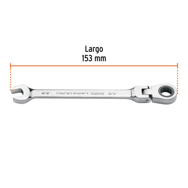 103546 - Llave combinada con matraca 3/8' flexible, Expert