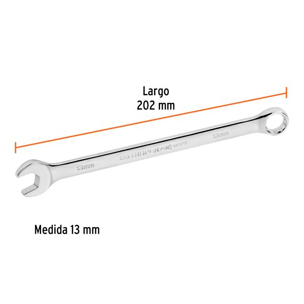 15617 - Llave combinada extralarga 13 mm x 202 mm de largo, Expert