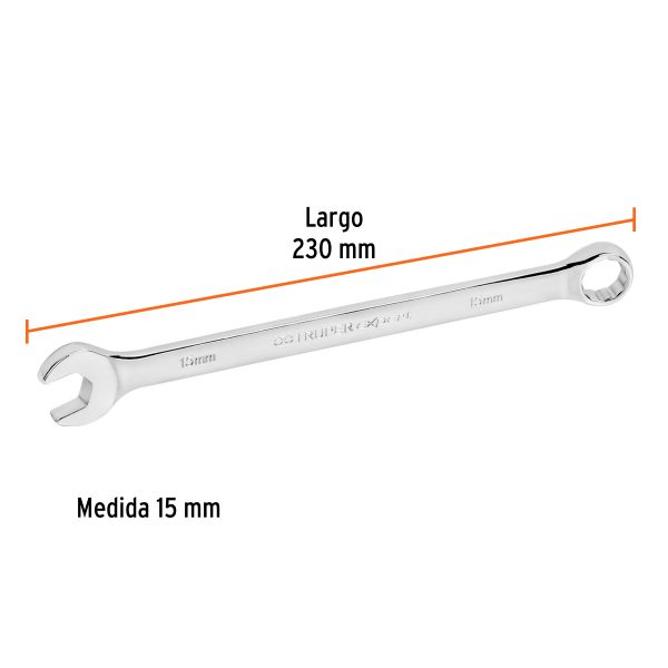 15619 - Llave combinada extralarga 15 mm x 230 mm de largo, Expert