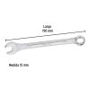 21909 - Llave combinada 15 mm x 190 mm de largo, Pretul