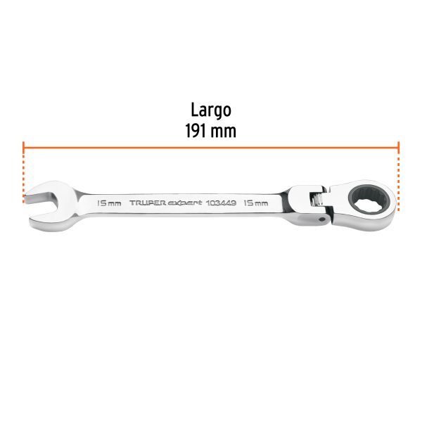 103449 - Llave combinada con matraca 15 mm flexible, Expert