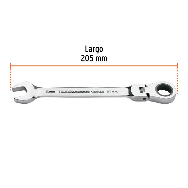 103540 - Llave combinada con matraca 16 mm flexible, Expert