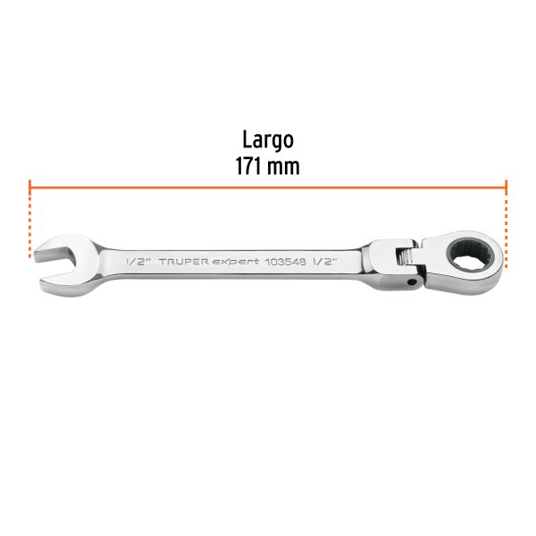 103548 - Llave combinada con matraca 1/2' flexible, Expert