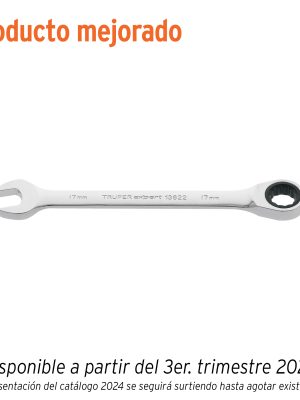 LL-2017MX.jpg 13622 - Llave combinada con matraca 17 mm x 218 mm largo, Expert