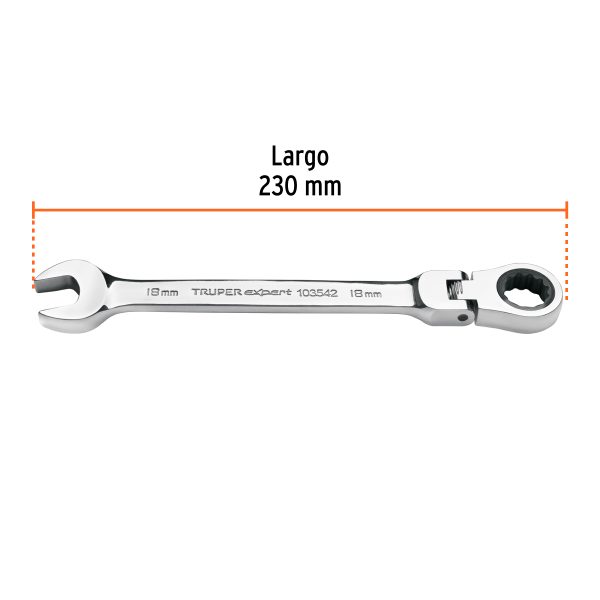 103542 - Llave combinada con matraca 18 mm flexible, Expert