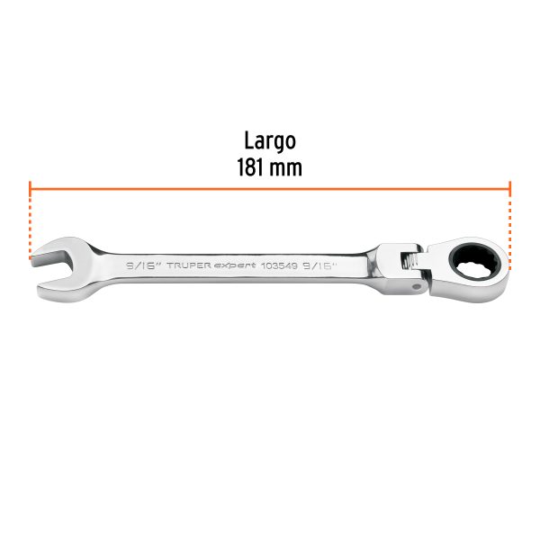 103549 - Llave combinada con matraca 9/16' flexible, Expert