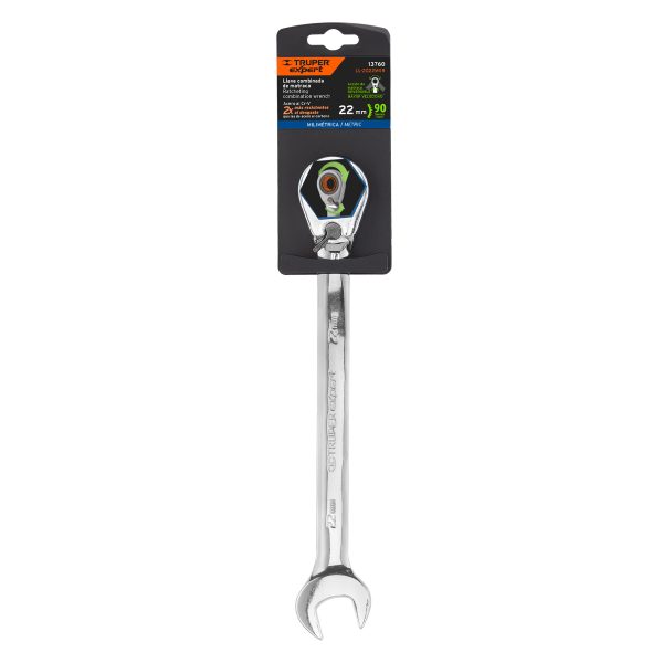 13760 - Llave combinada matraca reversible 22mmx288 mm largo, Expert