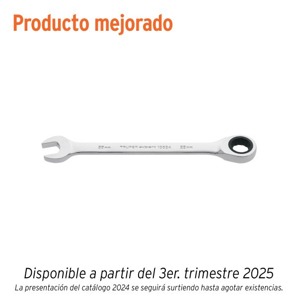 13625 - Llave combinada con matraca 24 mm x 325 mm largo, Expert