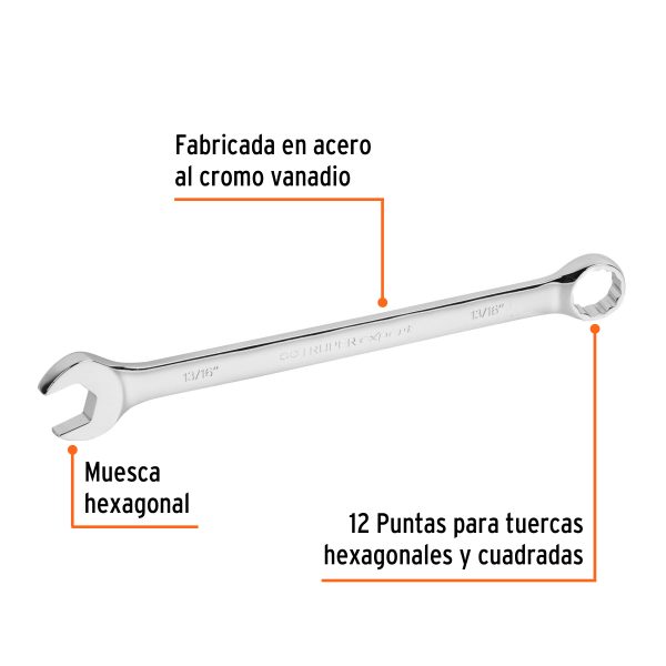 15599 - Llave combinada extralarga 13/16' x 298 mm de largo, Expert