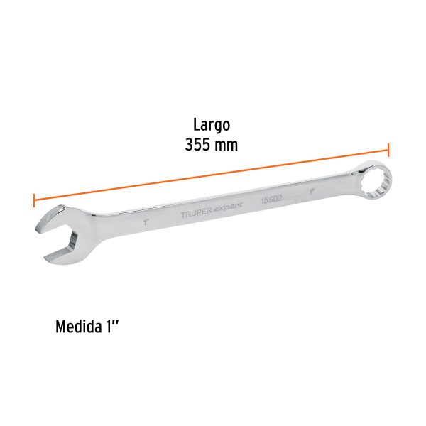 15602 - Llave combinada extralarga 1' x 355 mm de largo, Expert