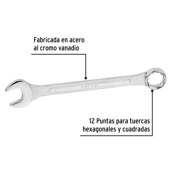 21892 - Llave combinada 1' x 290 mm de largo, Pretul