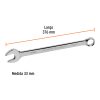 13818 - Llave combinada extralarga 33 mm x 376 mm de largo, Expert