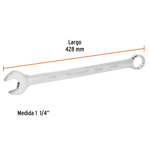 15605 - Llave combinada extralarga 1-1/4' x 428 mm de largo, Expert