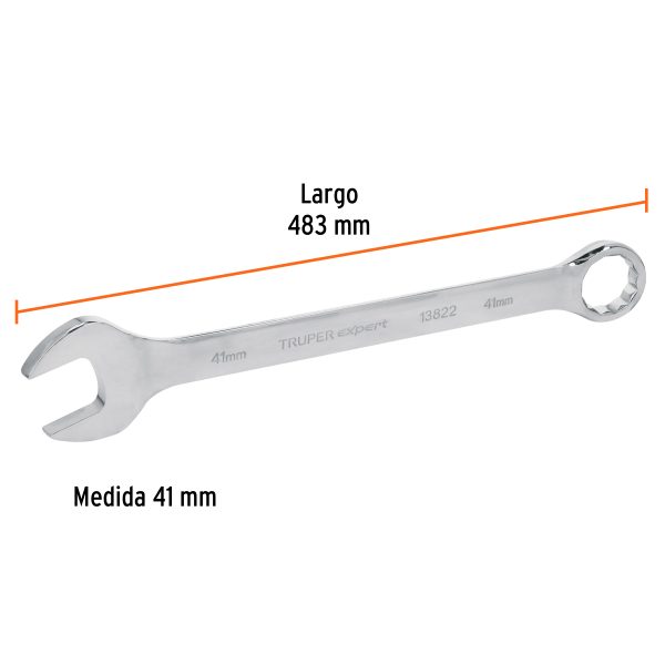 13822 - Llave combinada extralarga 41 mm x 483 mm de largo, Expert