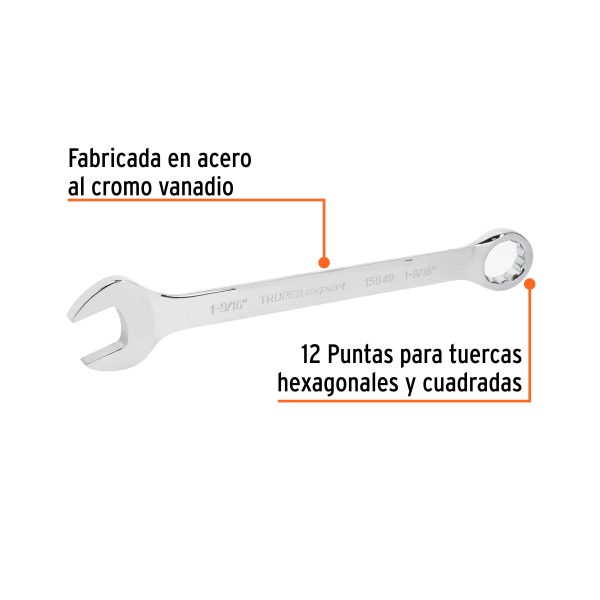 15649 - Llave combinada extralarga 1-9/16' x 483 mm de largo, Expert