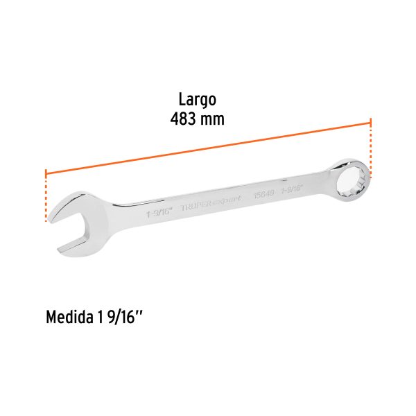 15649 - Llave combinada extralarga 1-9/16' x 483 mm de largo, Expert