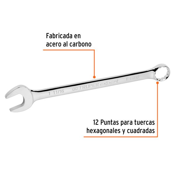 15632 - Llave combinada extralarga 1-11/16' x 483 mm largo, Expert