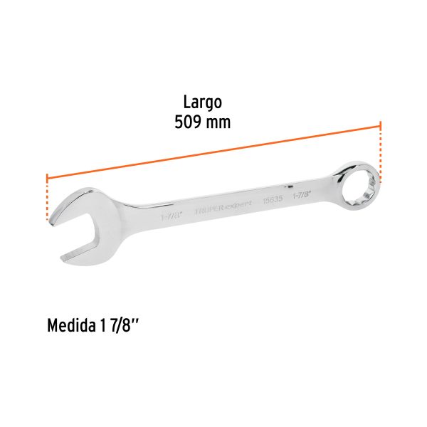 15635 - Llave combinada extralarga 1-7/8' x 509 mm de largo, Expert