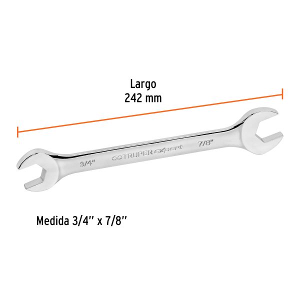 15699 - Llave española, 3/4 x 7/8' x 242 mm de largo, Truper Expert