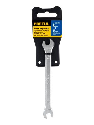 21971 - Llave española 8 x 9 mm x 140 mm de largo, PRETUL