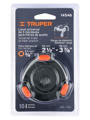 14546 - Llave universal 2-1/2'a 3-7/8' para filtro de aceite, Truper