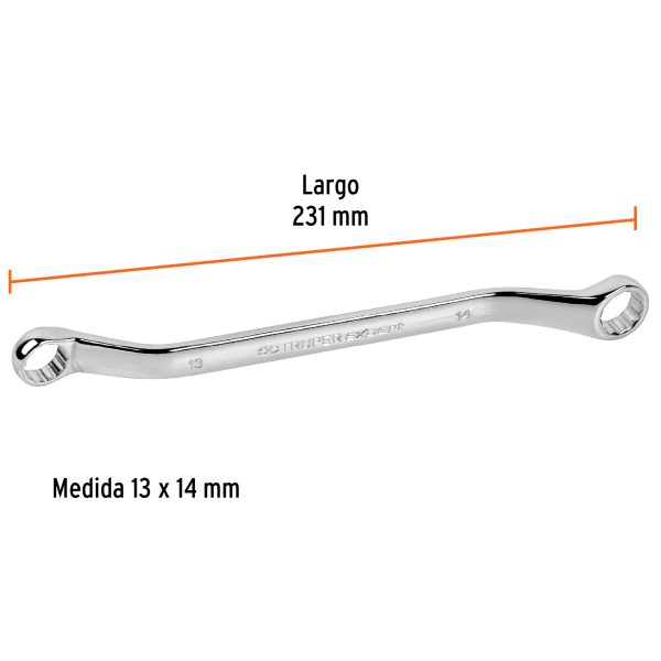 15762 - Llave de estrías 13 x 14 x 231 mm largo, Truper Expert