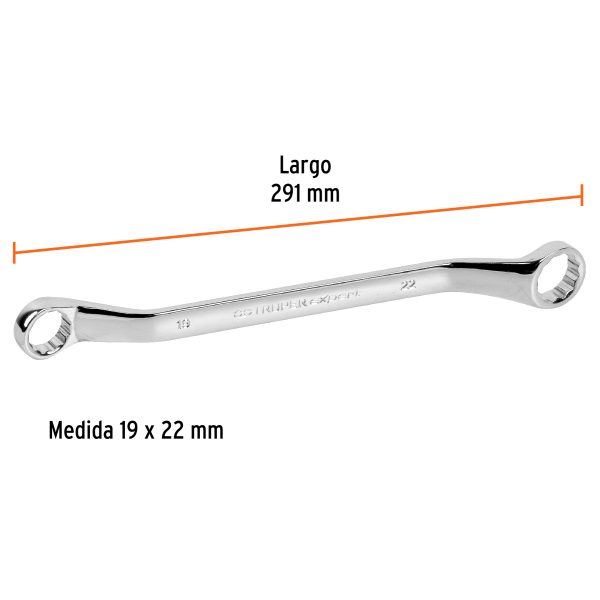 15764 - Llave de estrías 19 x 22 x 291 mm largo, Truper Expert