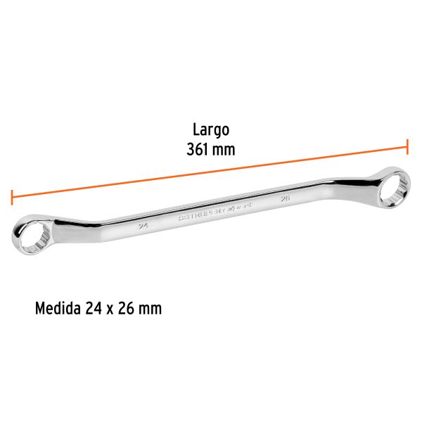 15765 - Llave de estrías 24 x 26 x 361 mm largo, Truper Expert