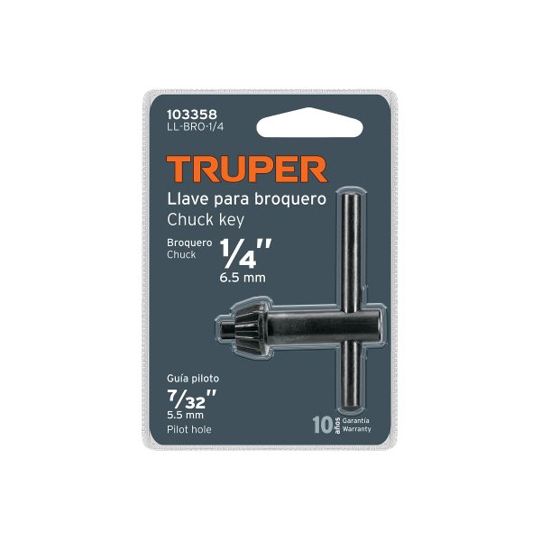 103358 - Llave para broquero de 1/4', TRUPER