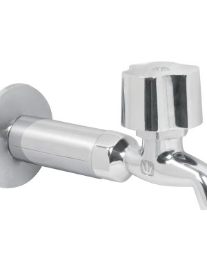 LL-F.jpg 49105 - Llave 1/2' para fregadero con niple y chapeton, cromo, BASIC