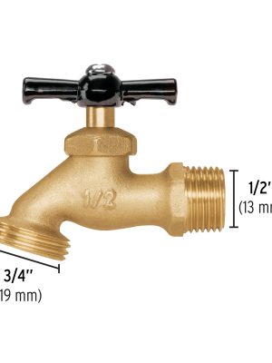 22146 - Llave p/manguera, de latón, 100g, 1/2', granel, PRETUL